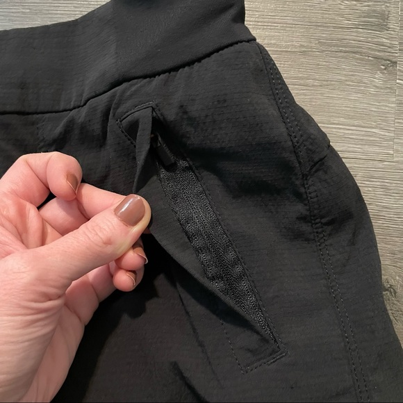 Athleta Black Shorts with Zippered Pockets Nylon and Spandex - Picture 9 of 10